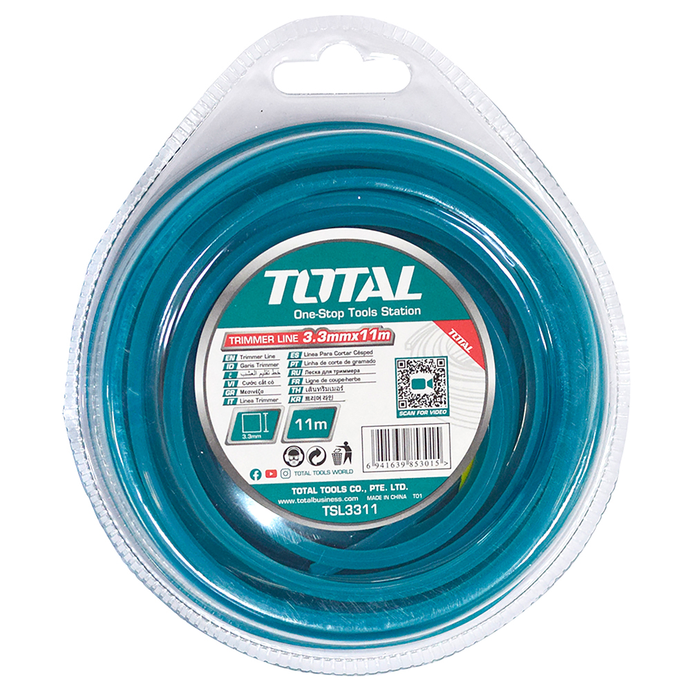NYLON GUADAÐADORA  CUADRADO 3,3MM X 11M TOTAL (TSL3311)