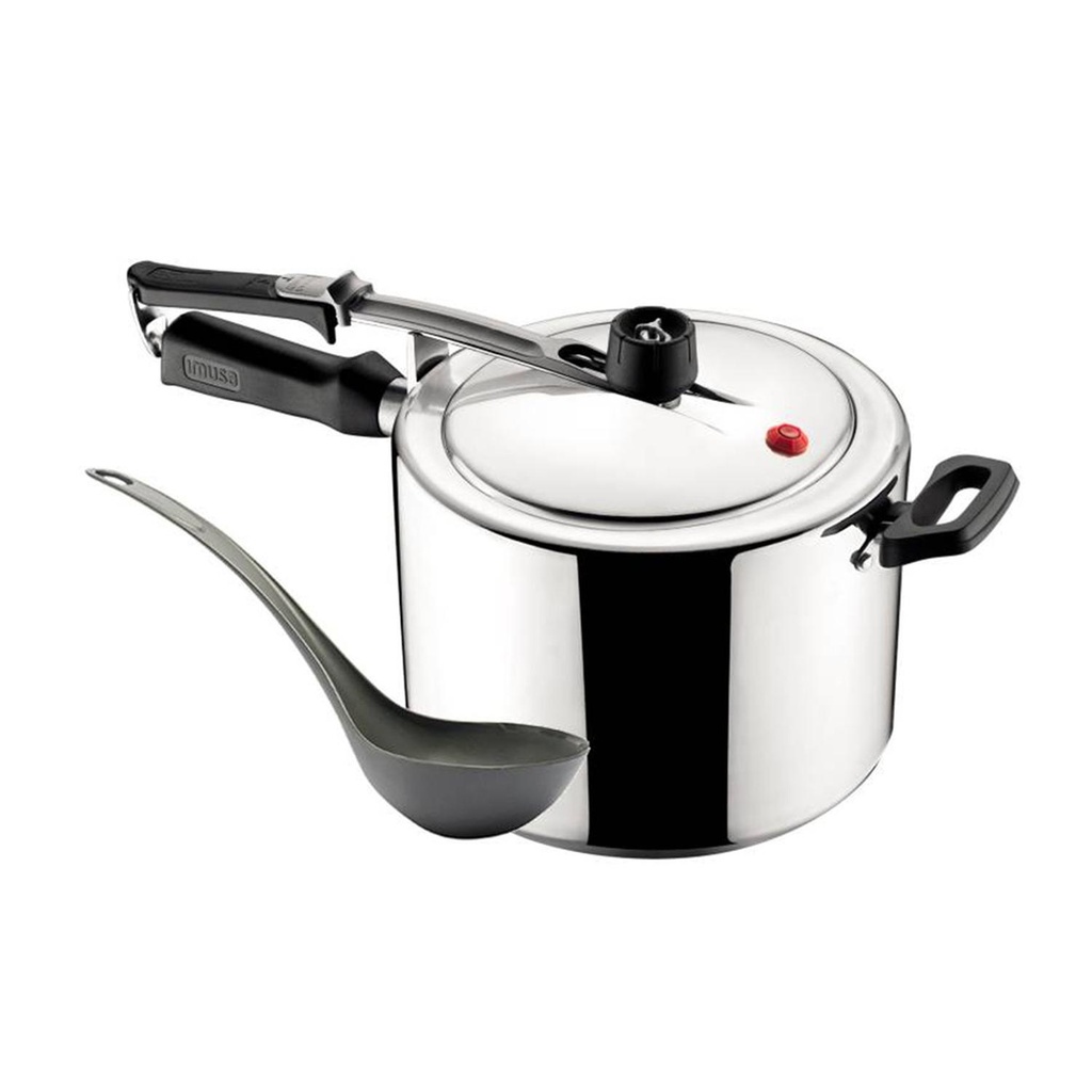 OLLA PRESION 6,0 LTS SECURY + CUCHARON IMUSA