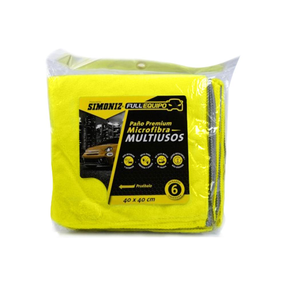 PAÑO PREMIUM MICROFIBRA MULTIUSOS 40 X 40 CMS SIMONIZ X UNIDAD (108944)