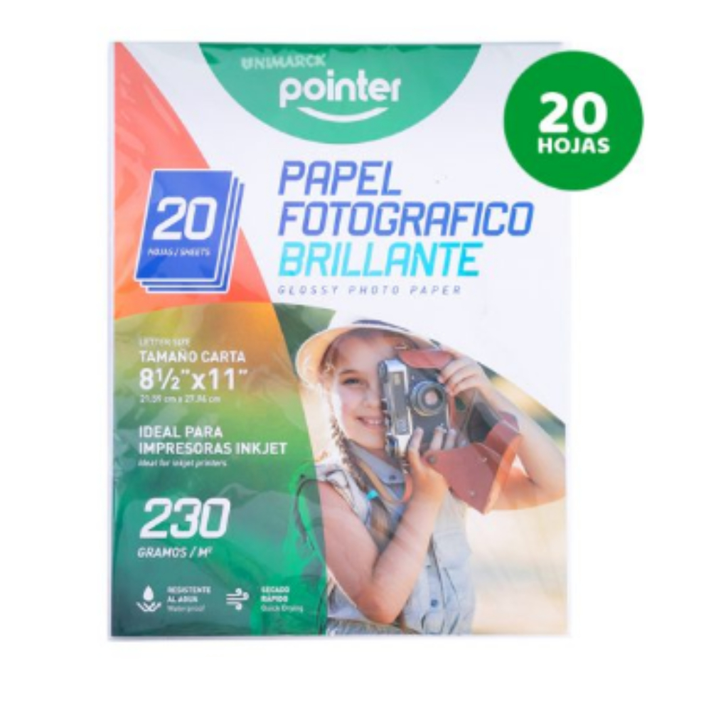PAPEL FOTOGRAFICO INKJET 230g POINTE x 20HJ (PP-1201-230)