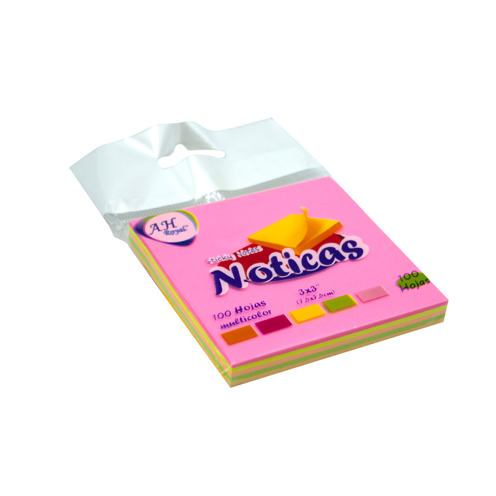 PAPEL NOTAS NEON X 4 COLORES X100H  (PAC90509-3064)