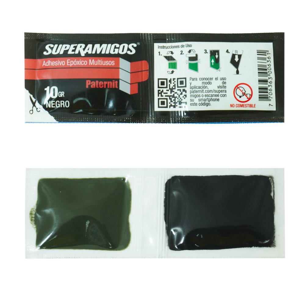PEGATANQUE SUPERAMIGOS EPOXI NEGRO 10GRMS (PATERNIT)