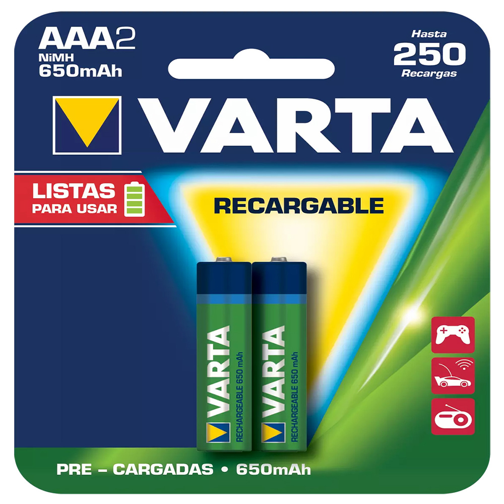 PILA RECARGABLE AAA  X2 VARTA