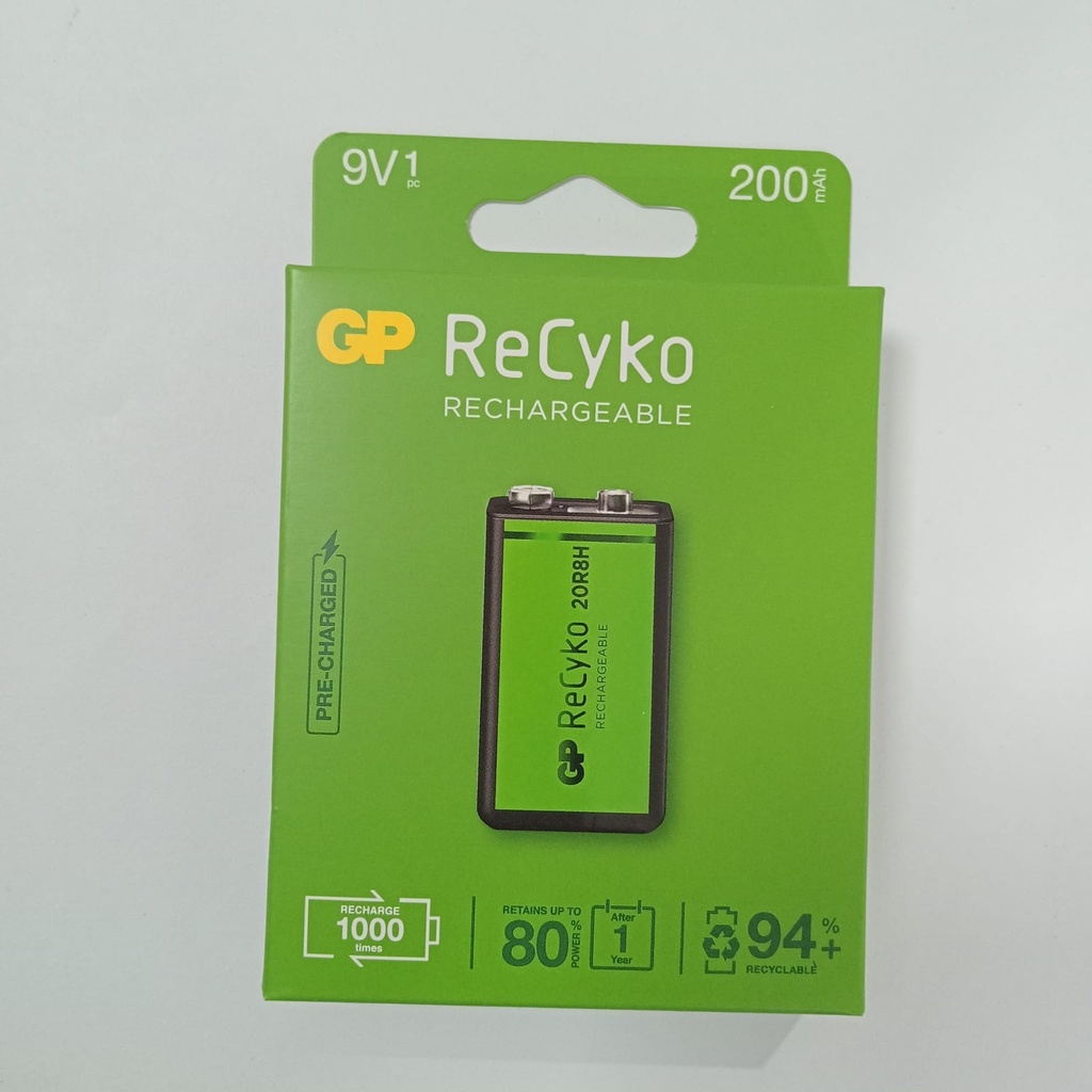 PILA RECARGABLE GP CUADRADA 9 V 200 MAH