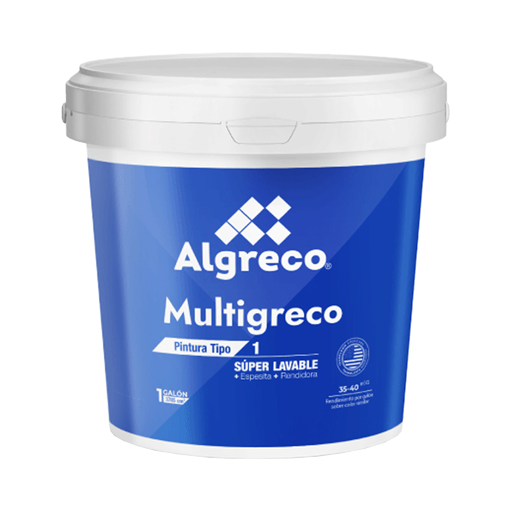 PINTURA VINILO TIPO 1 BLANCO CUÑETE MULTIGRECO (99500105)