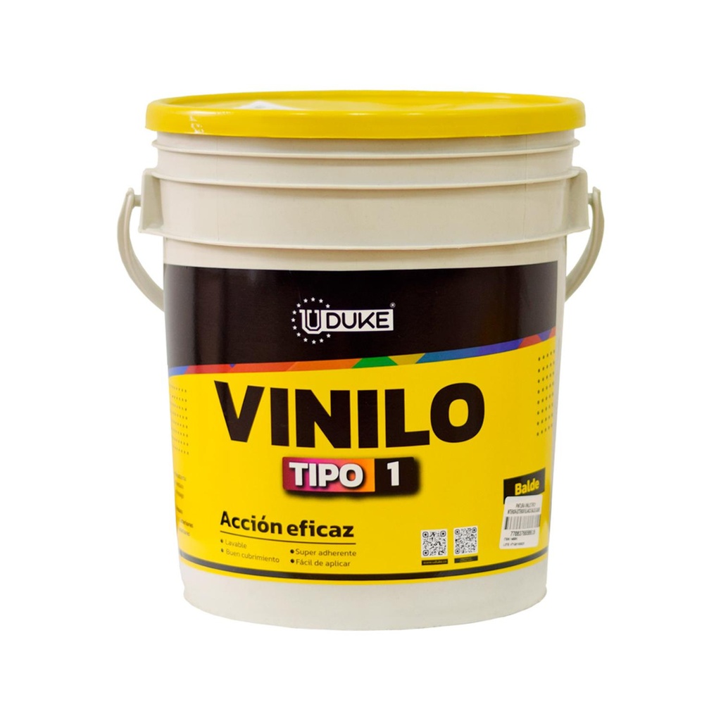 PINTURA VINILO TIPO 1 INT/EXT BLANCO BALDE UDUKE