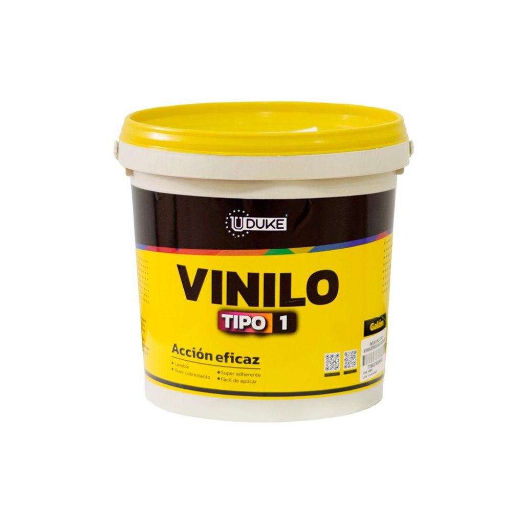 PINTURA VINILO TIPO 1 INT/EXT BLANCO GALON UDUKE