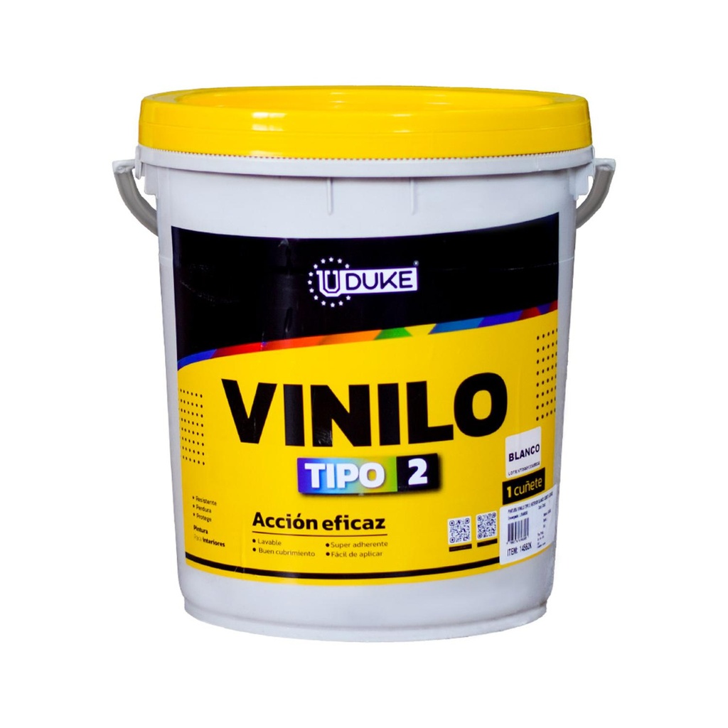 PINTURA VINILO TIPO 2 INT BLANCO CUNETE UDUKE