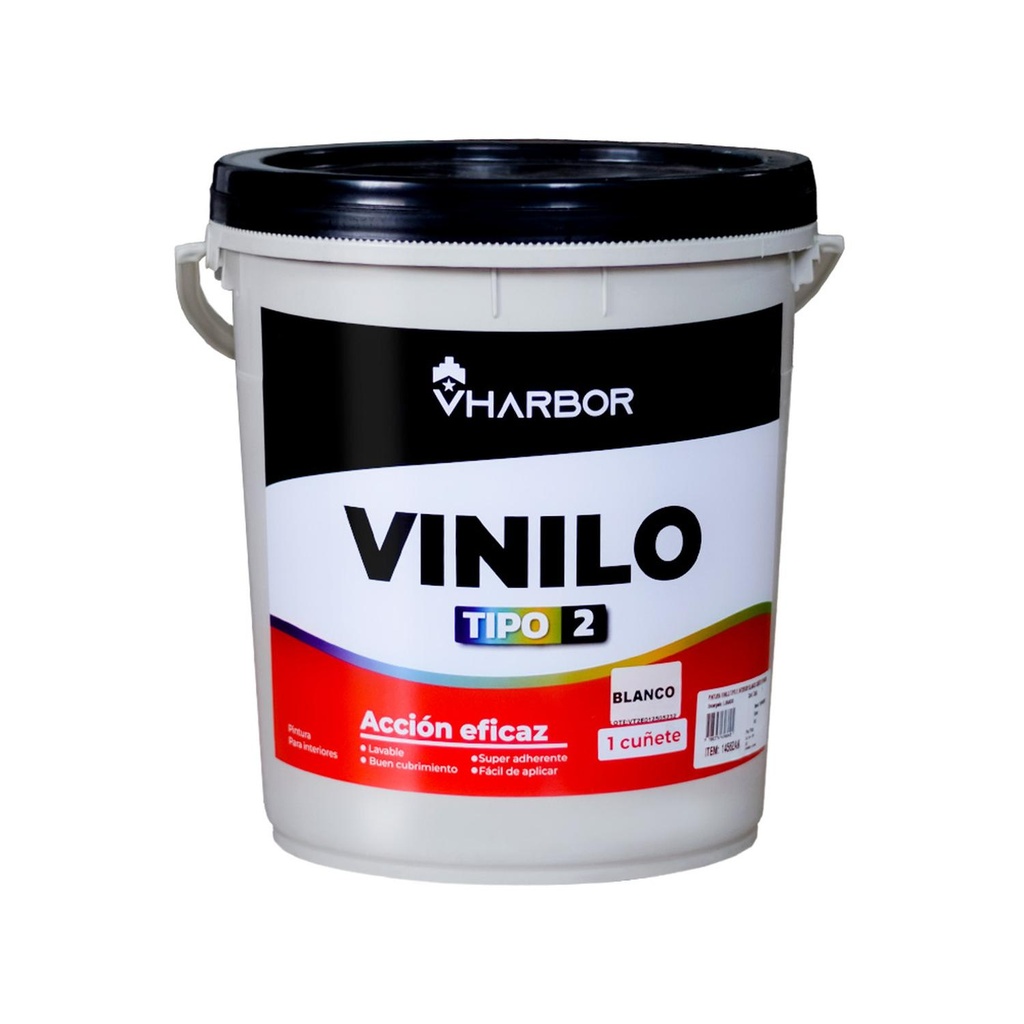 PINTURA VINILO TIPO 2 INTERIOR BLANCO CUNETE VHARBOR