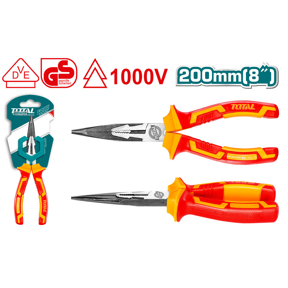 PINZA AISLADA 8" INDUSTRIAL AMARILLO - ROJO 1000V TOTAL (THTIP2381)