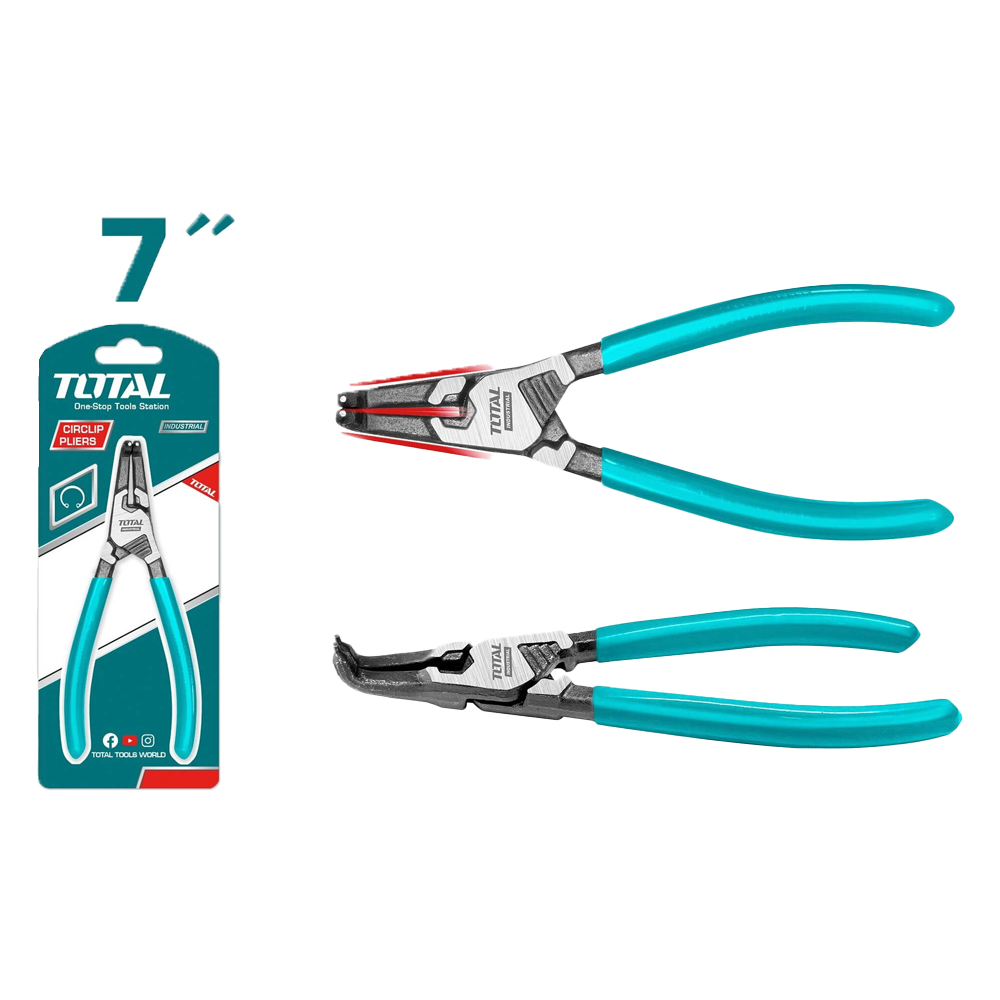 PINZA SACA PINES CURVA 7" INDUSTRIAL TOTAL (THTJ21804)