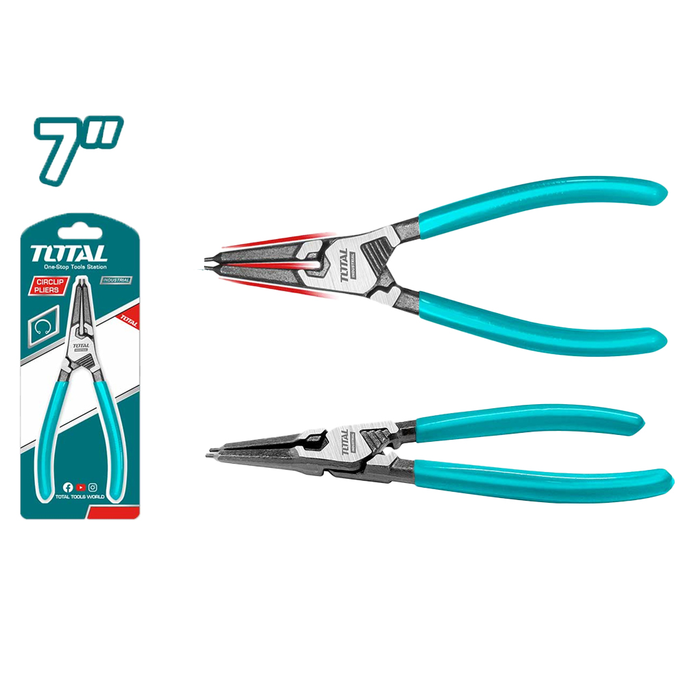 PINZA SACA PINES RECTA 7" INDUSTRIAL TOTAL (THTJ21803)