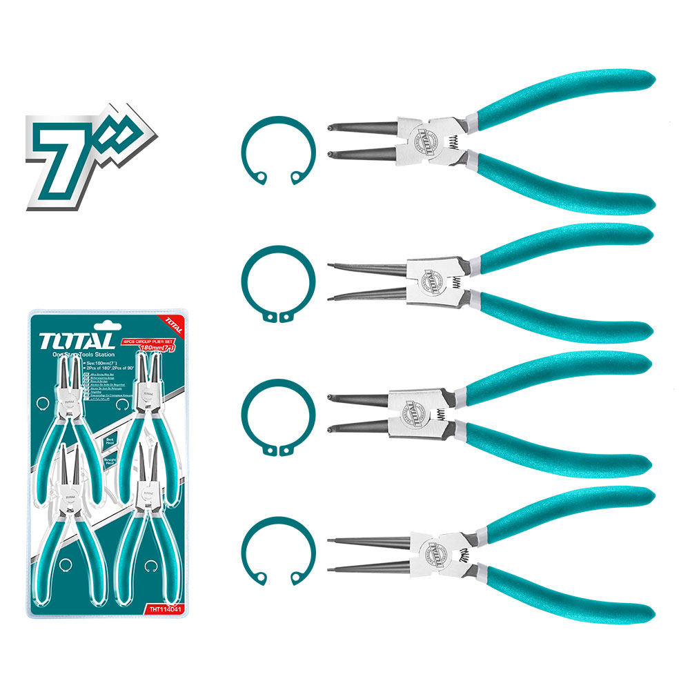 PINZA SACAPINES 7 JUEGO X 4 PZS (2 DE 180░- 2 DE 90░) TOTAL (THT114041)