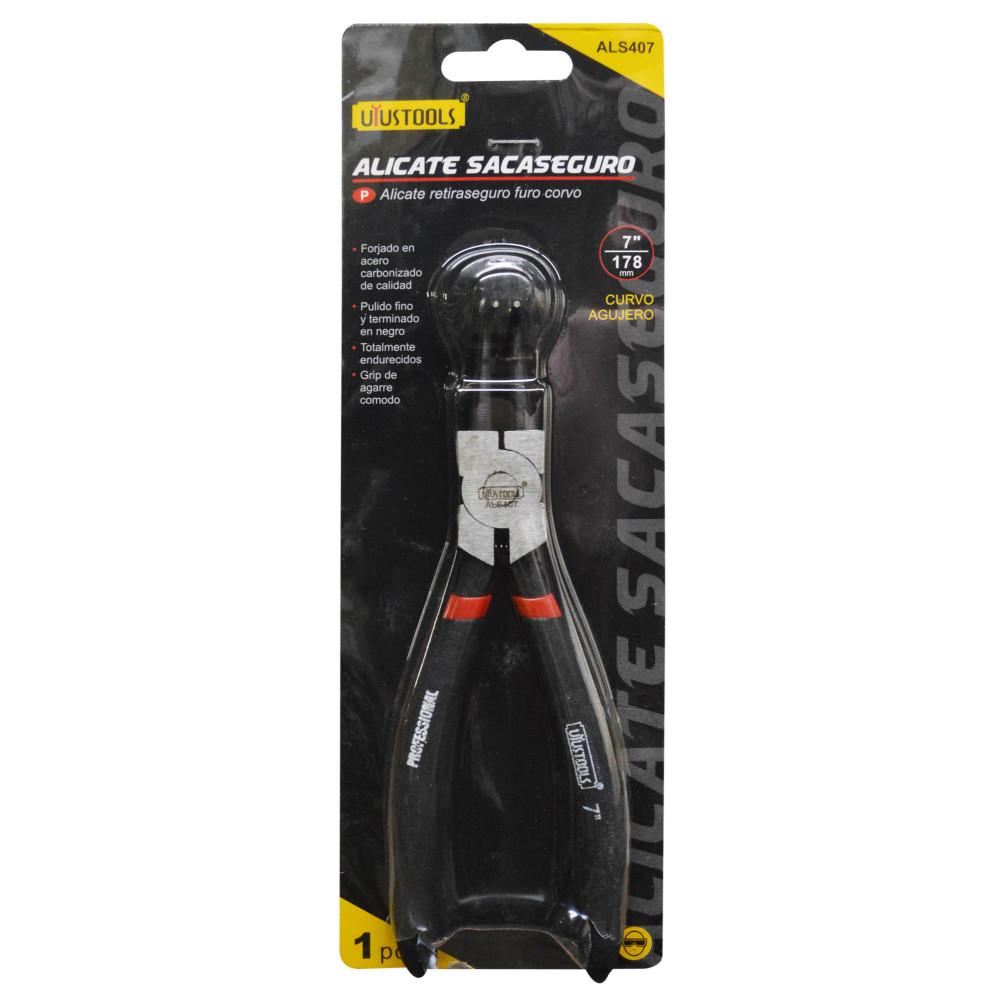 PINZA SACAPINES UYUSTOOLS 7" CURVA INTERNA (ALS407)