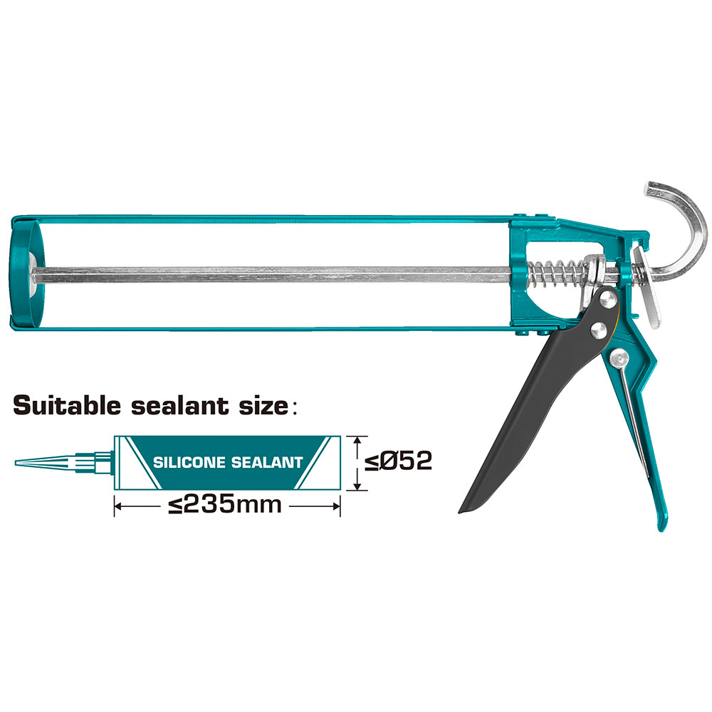 PISTOLA CALAFATEO 9" ESQUELETO TOTAL (THT21309)