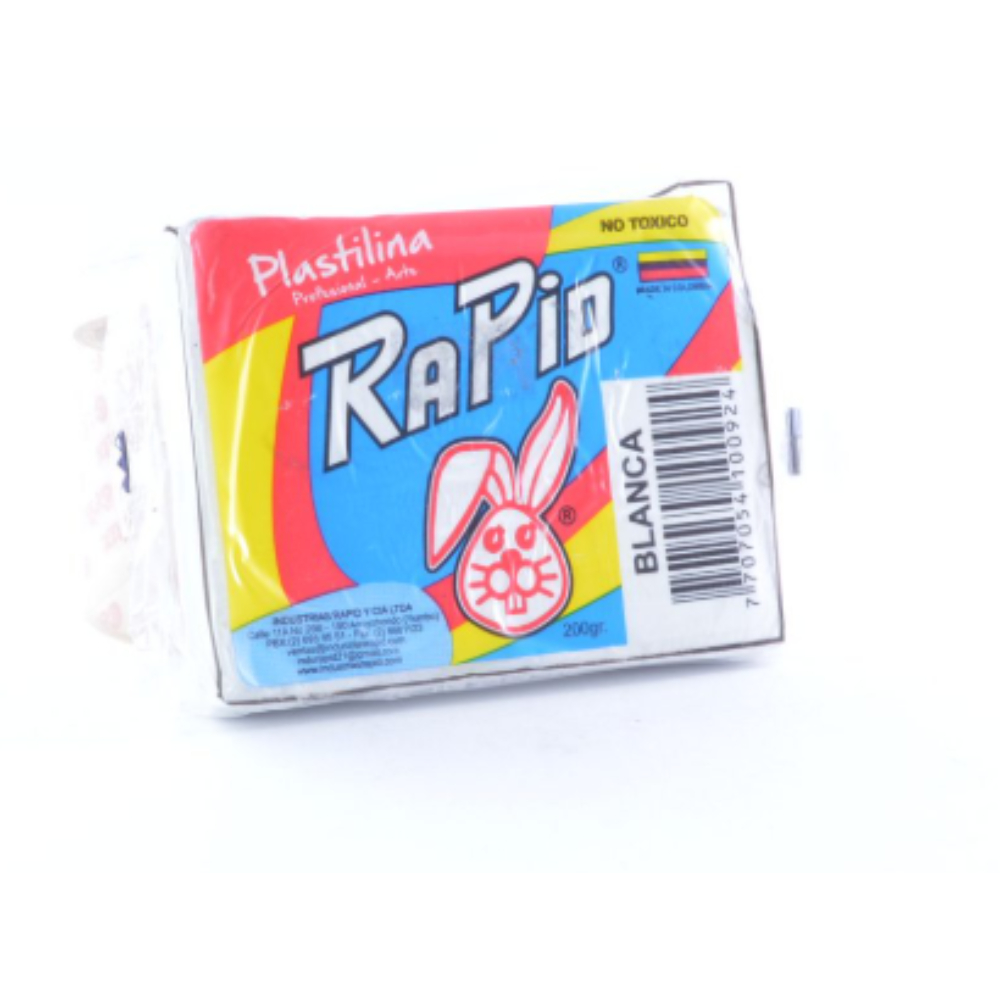 PLASTILINA RAPID BARRA 200G BLANCA