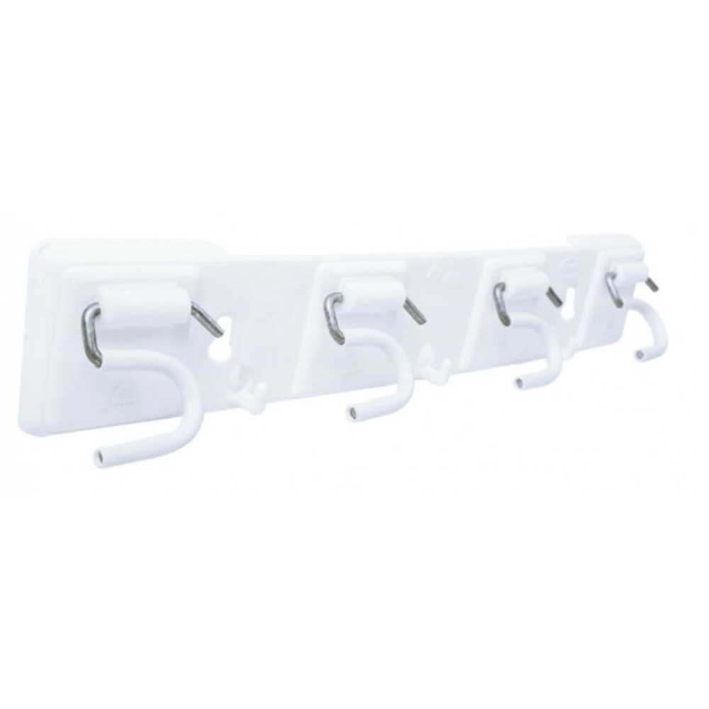 PORTA ESCOBA PLASTICO FULLER PINTO 4 GANCHOS