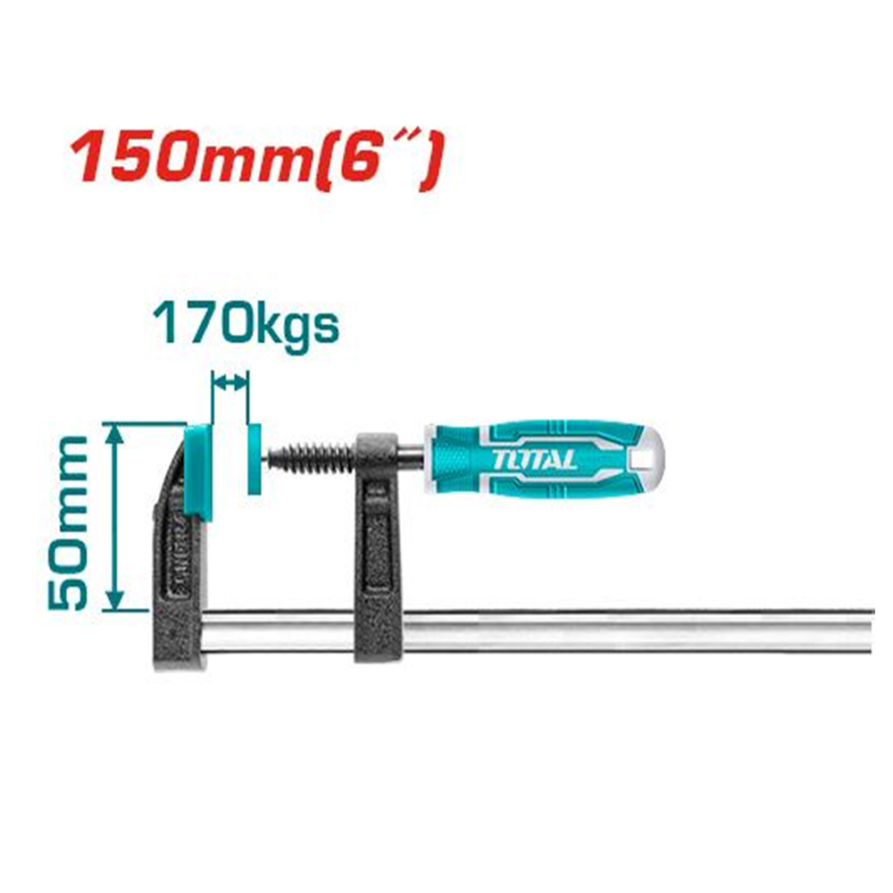 PRENSA EN F 50X150MM GRADUABLE TOTAL (THT1320501)