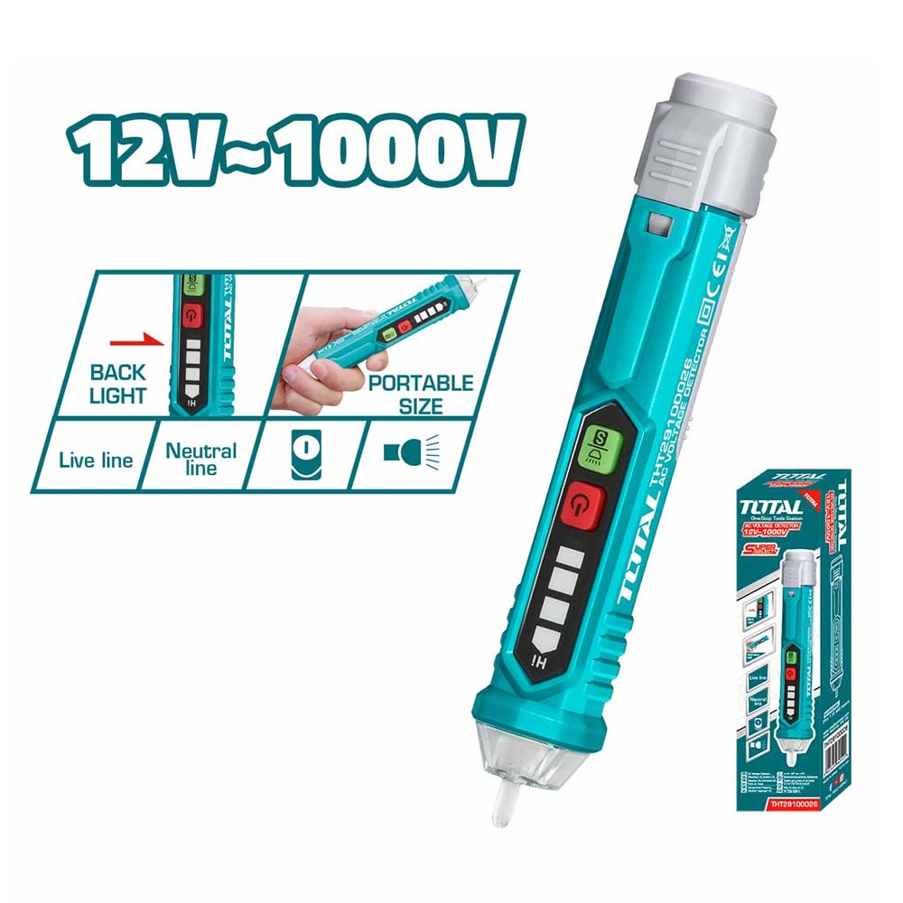 PROBADOR DE CORRIENTE DIGITAL 12V - 1000V SUPER SELECT TOTAL (THT29100026)