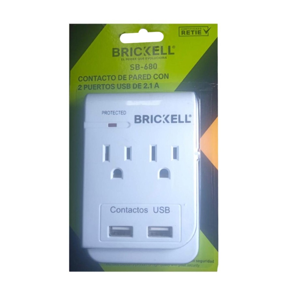 PROTECTOR PARA VOLTAGE CARGA RAPIDA + USB (SB-680)