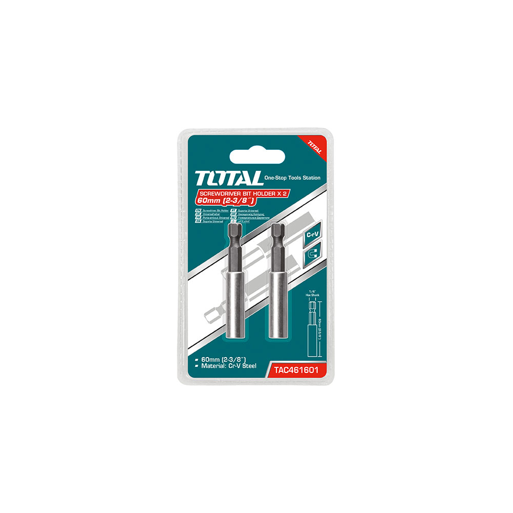 PUNTA EXTENSION 60 MM JUEGO X 2 PZS PARA TALADRO TOTAL (TAC461601)