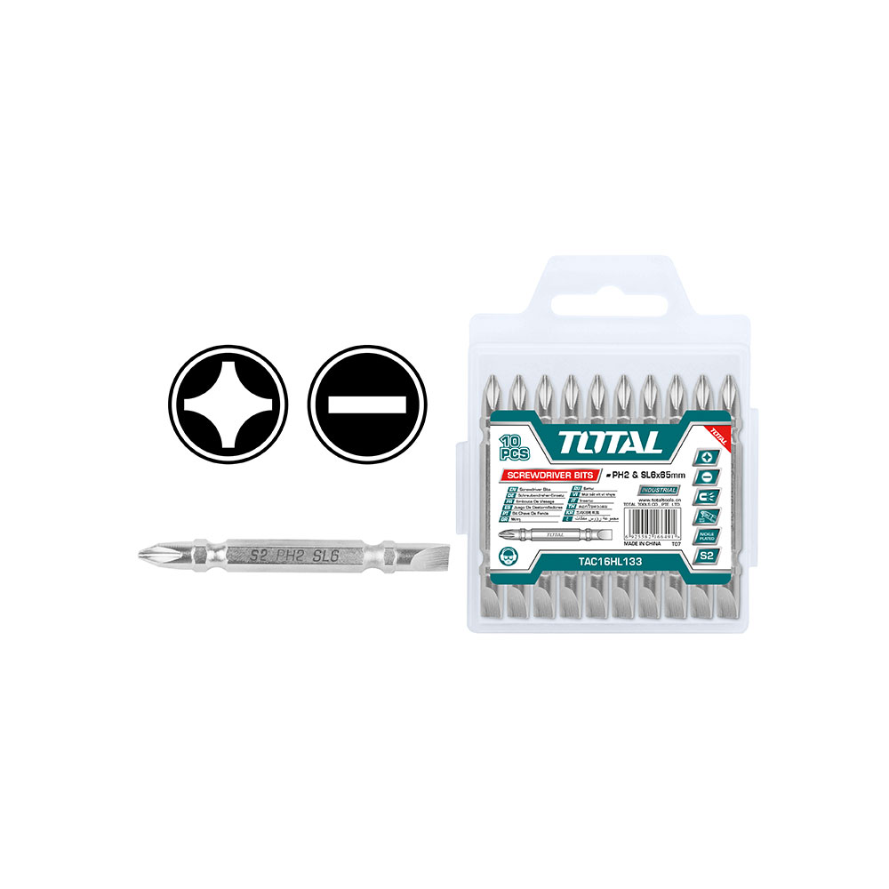 PUNTAS TALADRO INDUSTRIAL JUEGO X 10 PZS TOTAL (TAC16HL133)