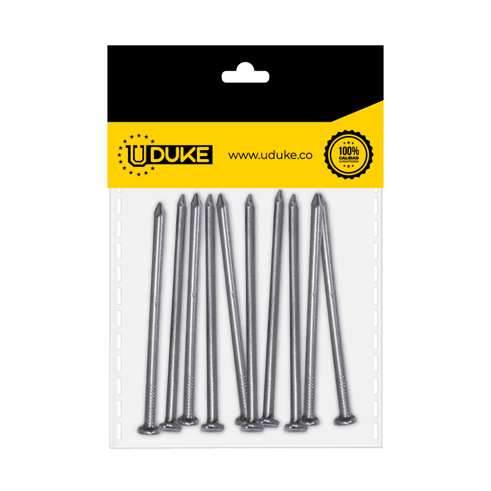 PUNTILLA COMUN CON CABEZA 3" PQT X 10 UDUKE
