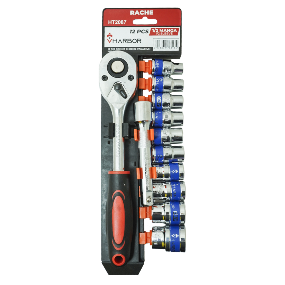 RACHE CON COPAS 1/2" 12PCS  UDUKE (HT2087)