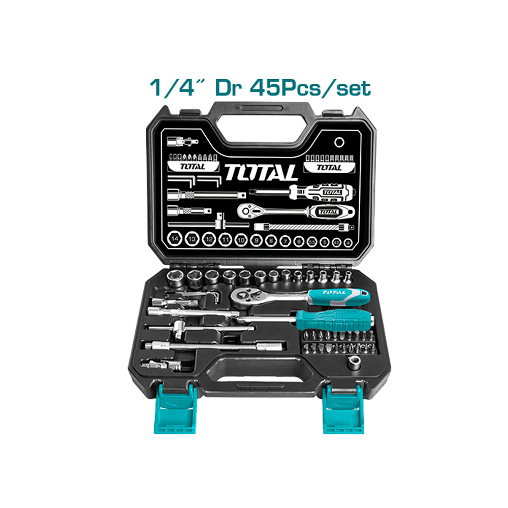 RACHE CON COPAS 1/4" X 45 PZS INDUSTRIAL TOTAL (THT141451)