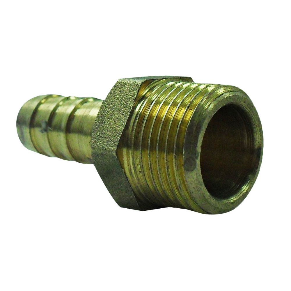 RACOR GAS MACHO BRONCE 3/8X3/8