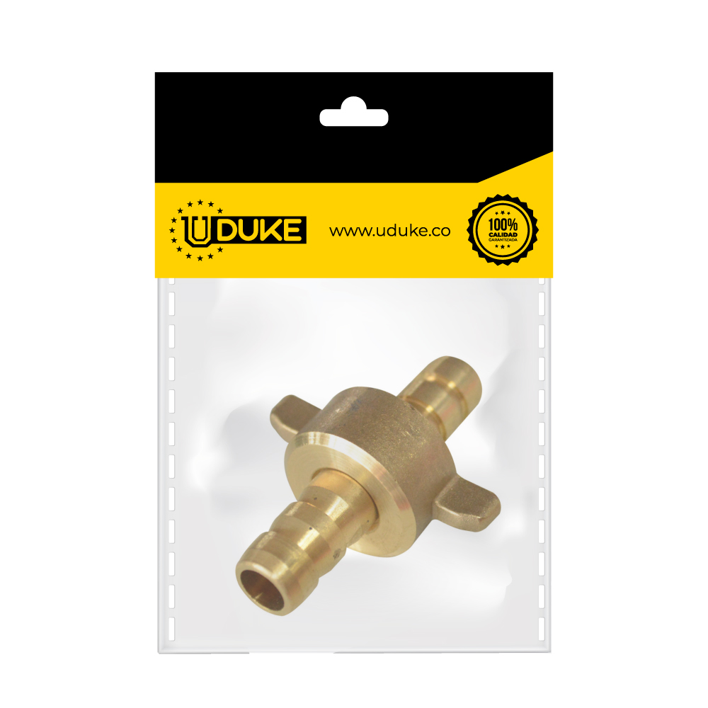 RACOR MANGUERA BRONCE 1/2 CON OREJA PQT X 1 UDUKE