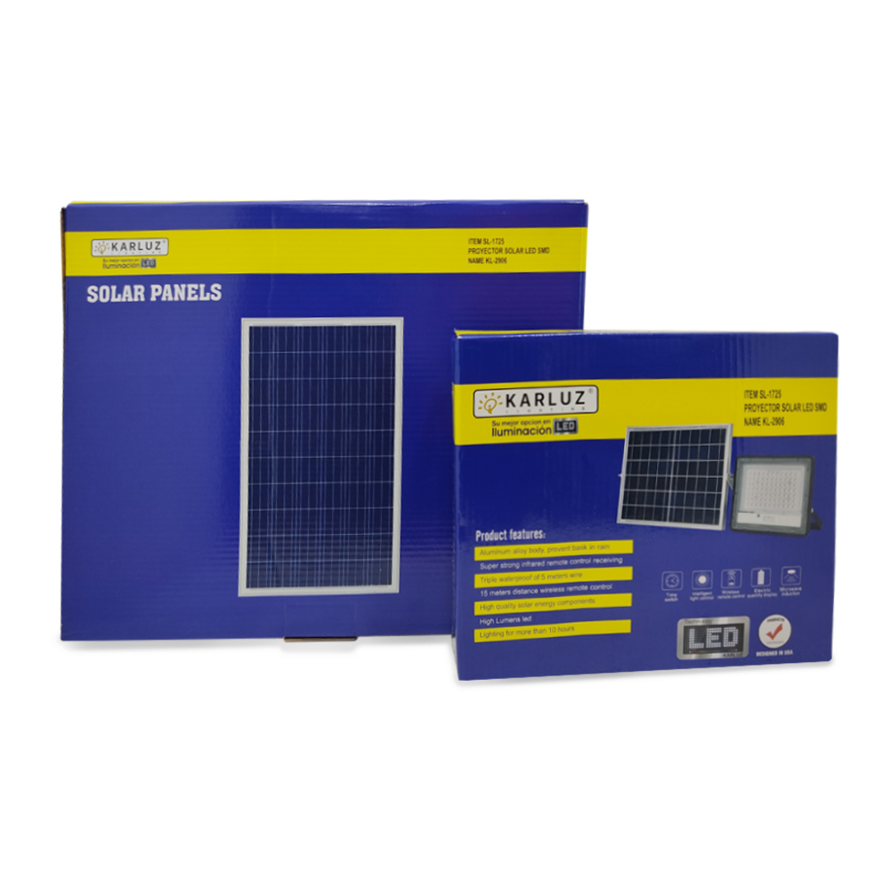 REFLECTOR LED 12W 3.2V LUZ DIA + PANEL SOLAR (IP65) (6500K)(KL-2906)