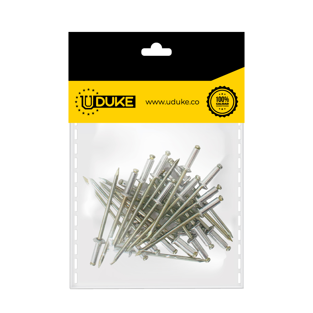 REMACHE POP 4-4  (1/8X3/8) NATURAL PQT X 25 UDUKE
