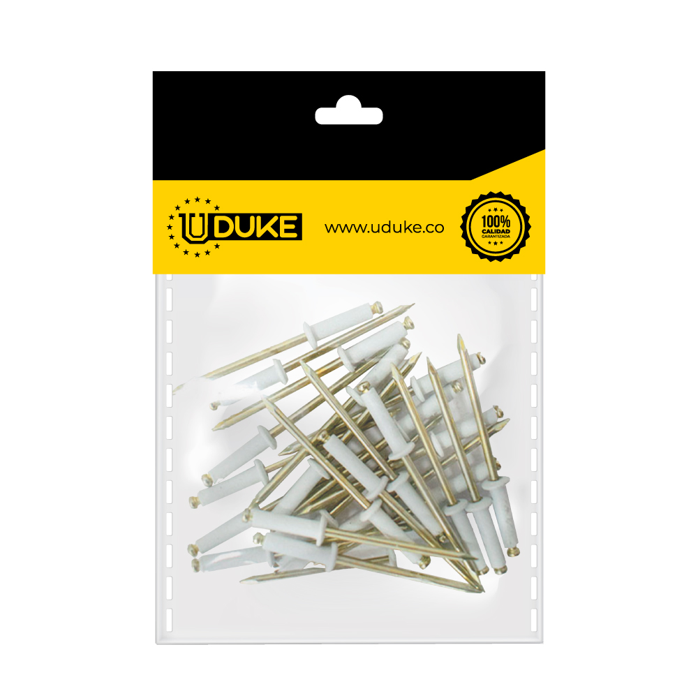REMACHE POP 4-6 (1/8X1/2) BLANCO PQT X 25 UDUKE
