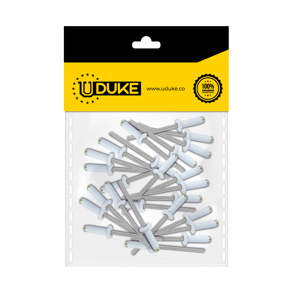 REMACHE POP 5-6 (5/32X1/2) BLANCO PQT X 25 UDUKE