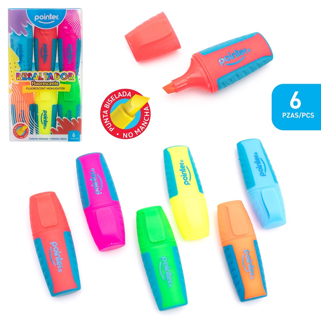 RESALTADOR NIMI COLOR SURT 6PZS POINTER (FMK-22146)