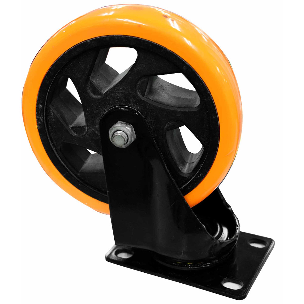 RODACHIN NARANJA GIRATORIO 5"-125MM 150KG