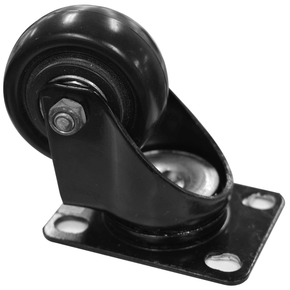 RODACHINES 2" PLANO NEGRO PESA GIRATORIO 50MM 80KG (INDIVIDUAL) (HT40082)