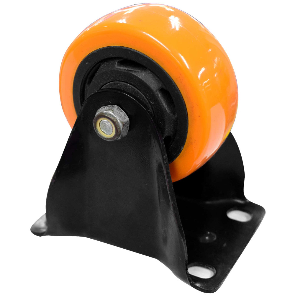 RODACHINES 3" PLANO NARANJA PESADO FIJO 75MM 100KG (INDIVIDUAL) (RFNF075)(HT30089)