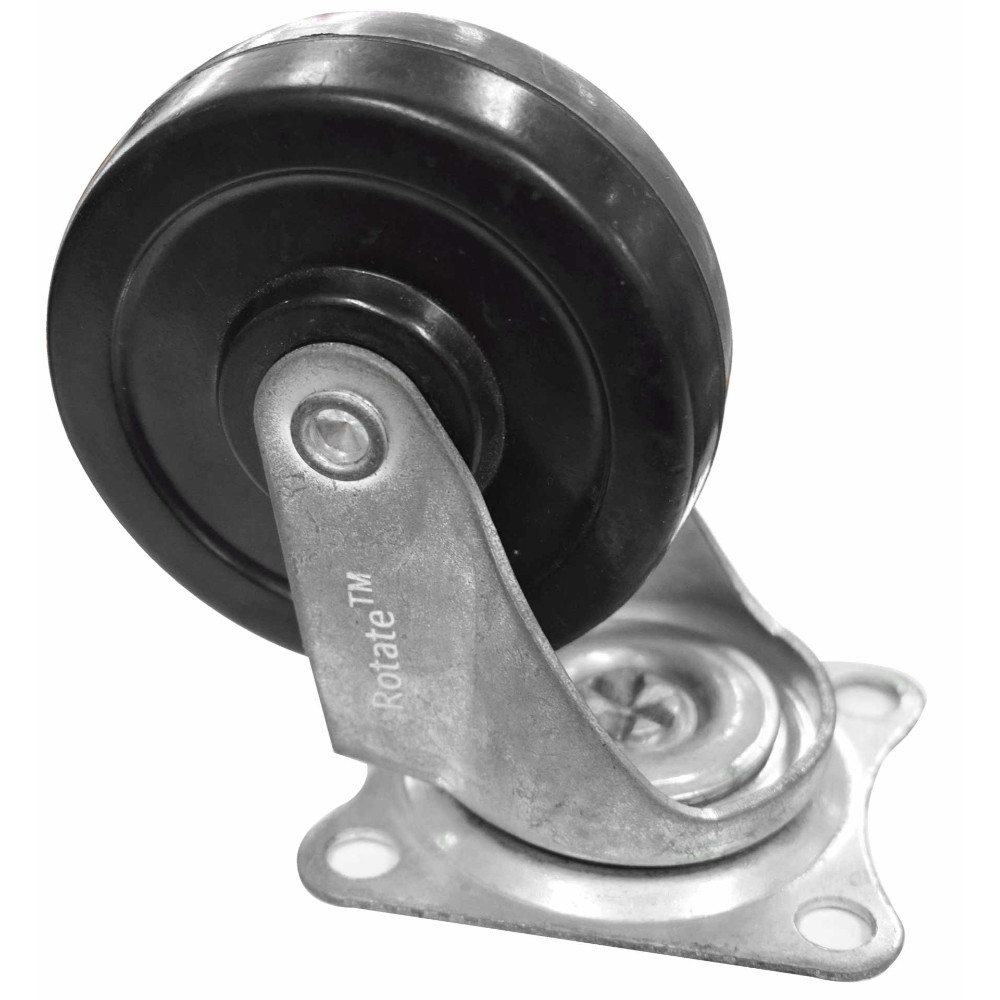 RODACHINES 3" PLANO NEGRO CAUCHO 75MM (INDIVIDUAL) (HT40253)