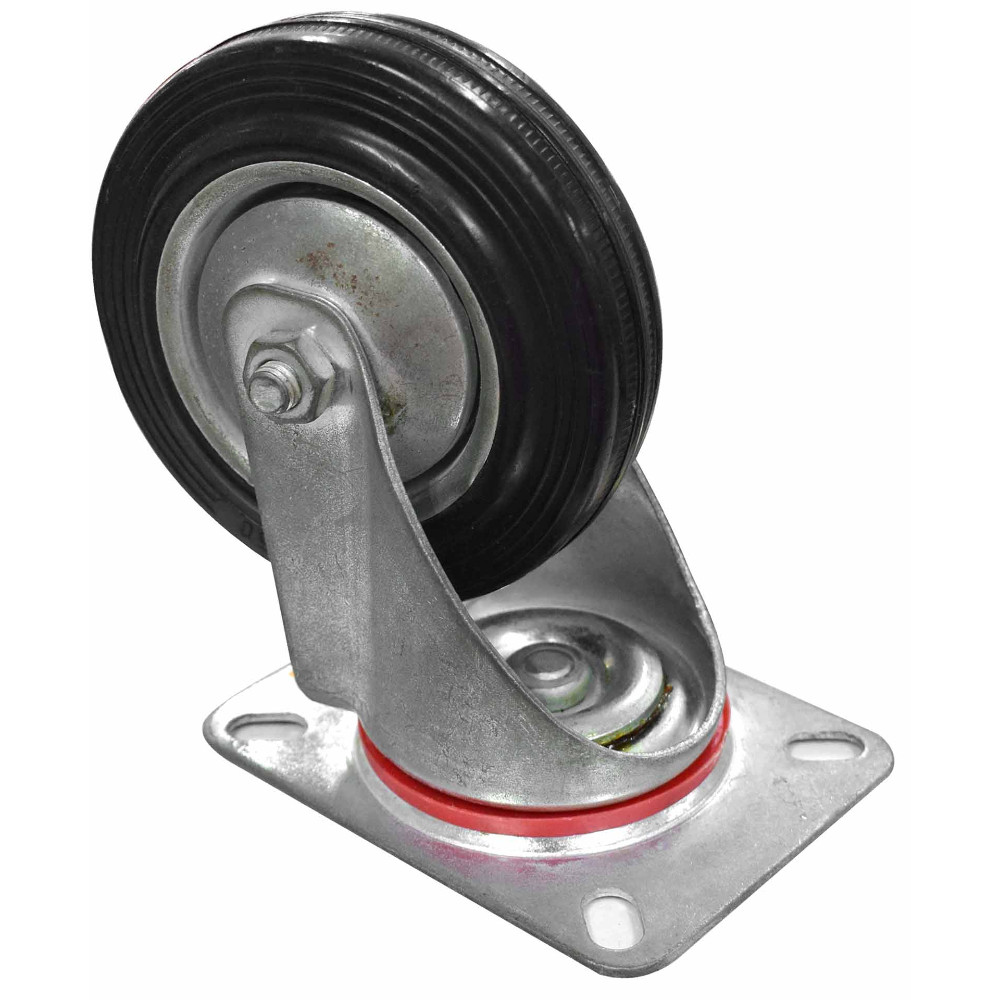 RODACHINES 4" PLANO NEGRO CAUCHO CON RIN 100MM 70KG (INDIVIDUAL) (HT20433/HT40243)