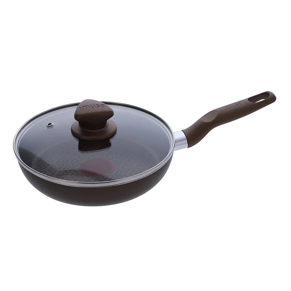 SARTEN 26 CM ANTIADHERENTE TAPA VIDRIO DELUXE IMUSA