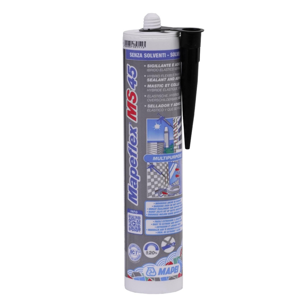 SELLADOR Y ADHESIVO  MAPEFLEX MS45 NEGRO 300 ML