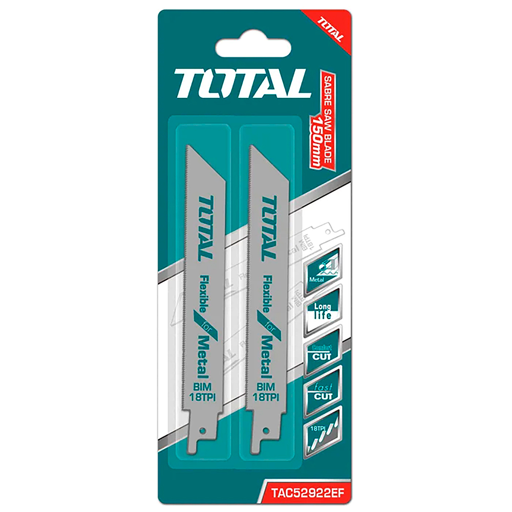 SET DE SEGUETA SIERRA SABLE  X2PCS PARA METALES TOTAL (TAC52922EF)