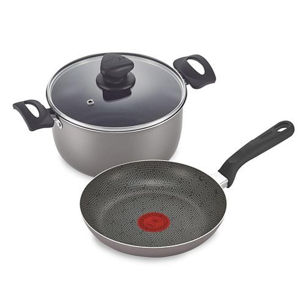 SET OLLA 20 CM TAPA VIDRIO + SARTEN 20 CM IMUSA
