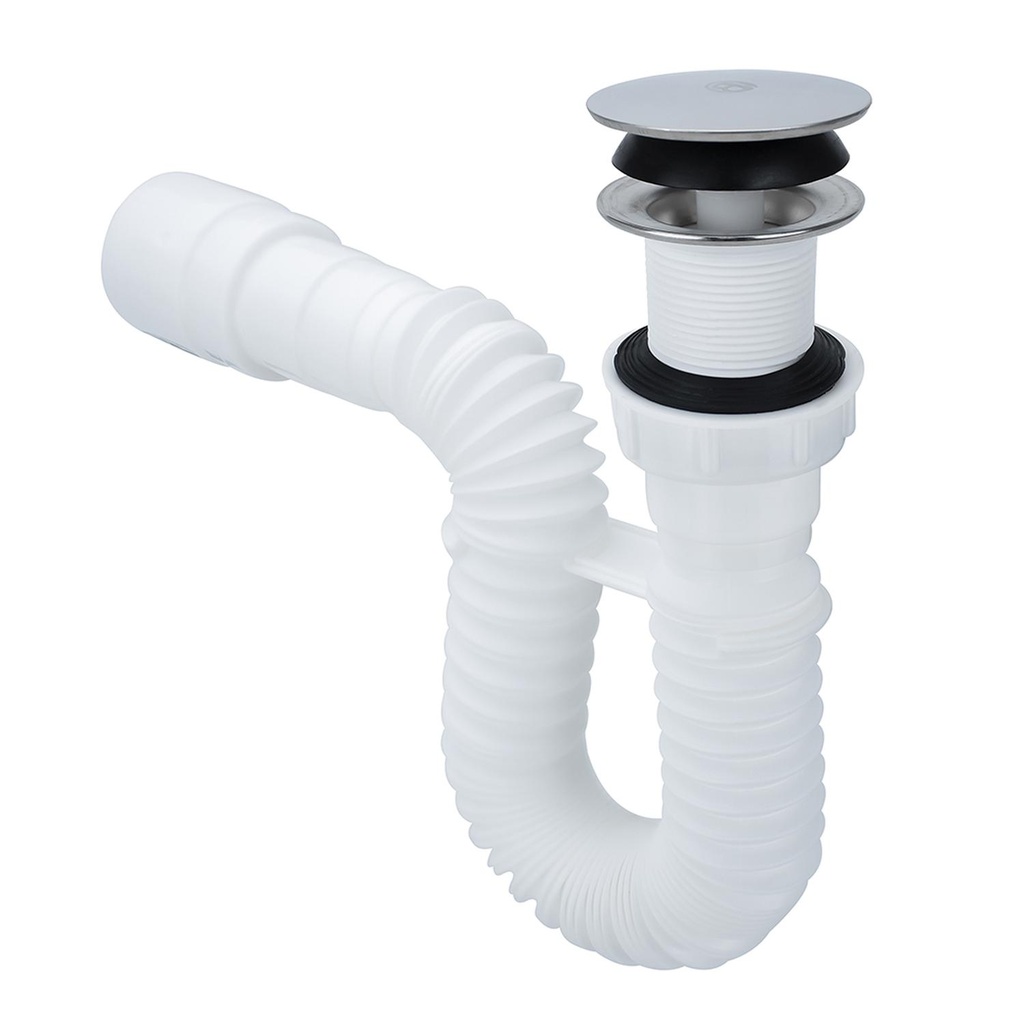 SIFON FLEXIBLE CON PUSH PARA LAVAMANOS (SCLV)