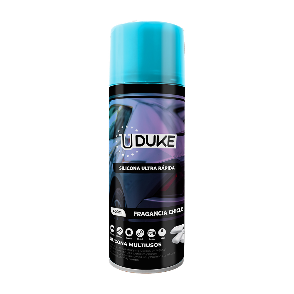 SILICONA EN AEROSOL UDUKE CON OLOR CHICLE 378ML (HT40307)