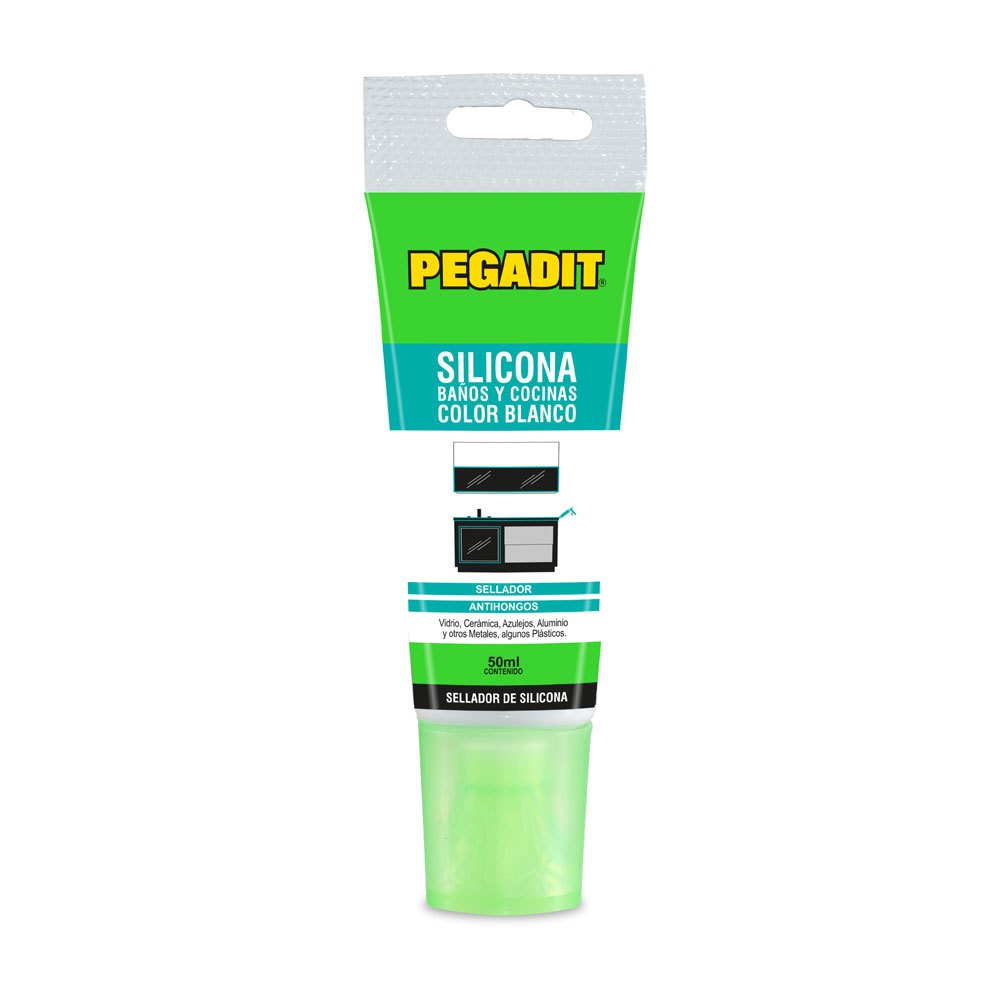 SILICONA PEGADIT 50 ML BLANCA BANOS Y COCINA
