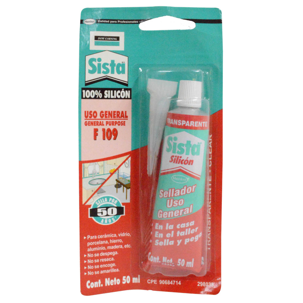 SILICONA SISTA TRANSPARENTE 50ML