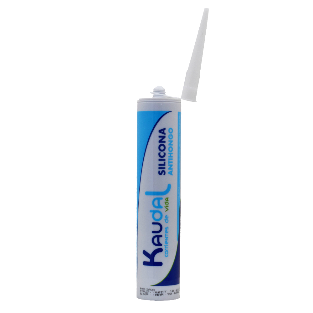 SILICONA TUBO KAUDAL NEGRA 280 ML (CON FUNGICIDA)